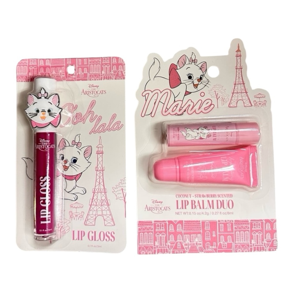 Disney Aristocats Marie Lip Balm and Gloss Set 🎀